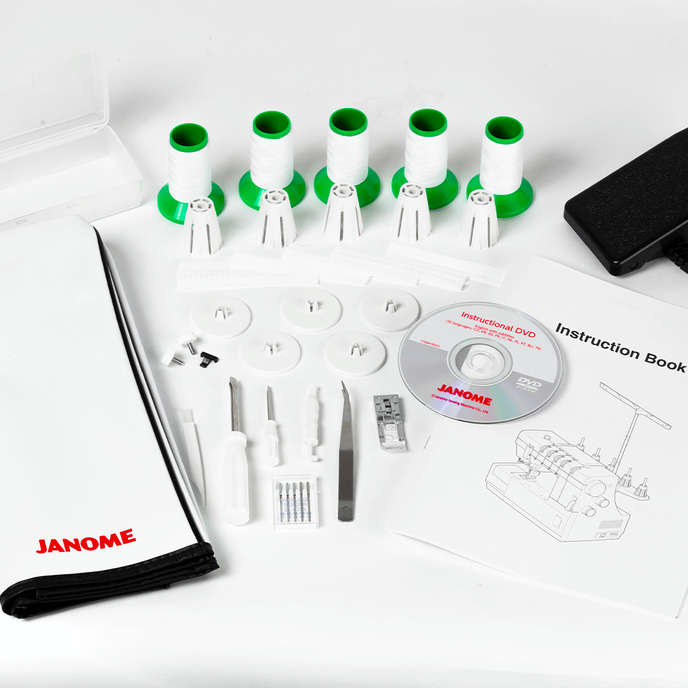 Cover renderka 5-nitkowa Janome CP3000P + Zestaw Startowy Do Szycia W Prezencie GRATIS - obrazek 11